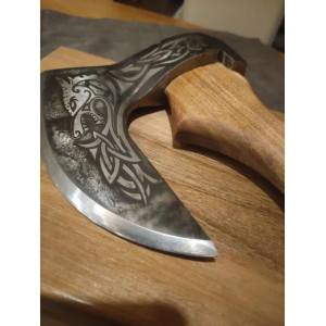 ГОРОХ сокира ручної роботи майстра Сергія Дитюка, Сталь - 65Г, 56-60 HRC. Photo 2